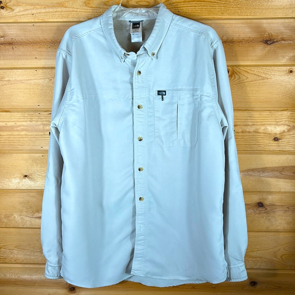 The North Face Syncline Hiking Shirt, Long Sleeved, Off White , Size Large